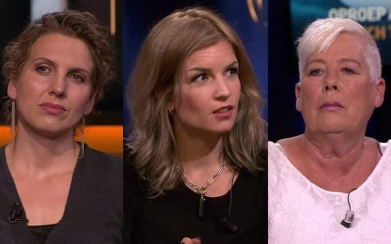 Anniek de Ruijter, Regina van den Busken en Dionne Slagter bij Op1 over schadelijke borstimplantaten